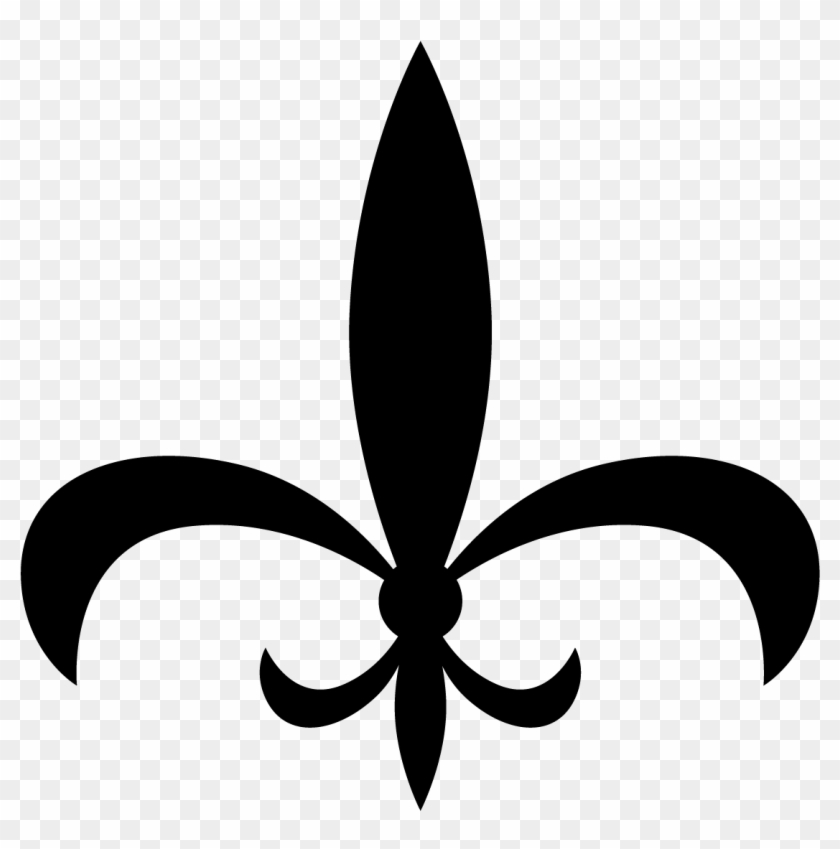 Fleur De Lis Black And White Vector Clip Art - Emblem - Png Download #3253868