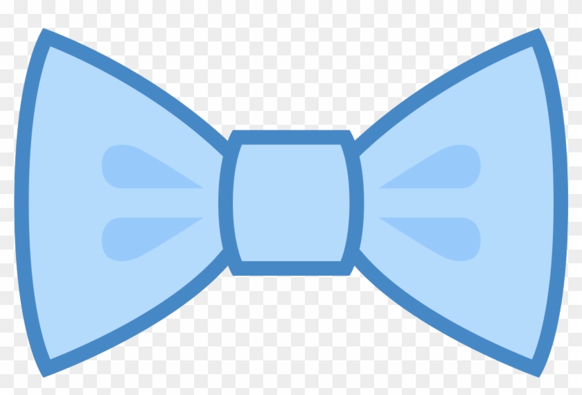 Filled Bow Tie Icon - Gravata Borboleta Azul Png Clipart #3254128