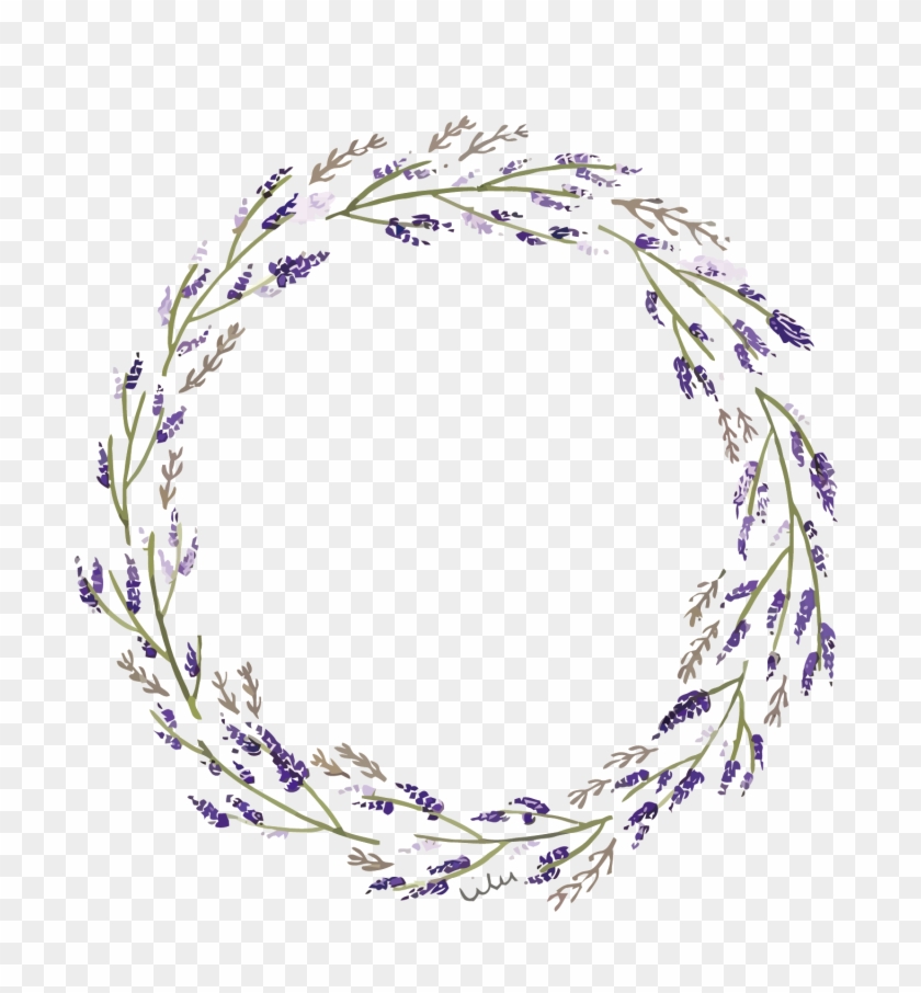 Vector Wallpaper Lavender - Lavender Wreath Clipart - Png Download