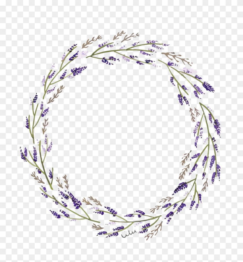Vector Wallpaper Lavender - Lavender Wreath Clipart - Png Download #3254394