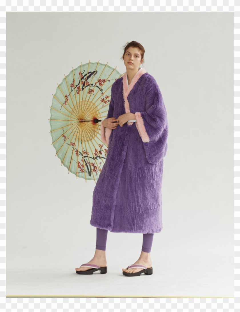 Lavender Fur Kimono "flowers" - Kimono Lavender Clipart