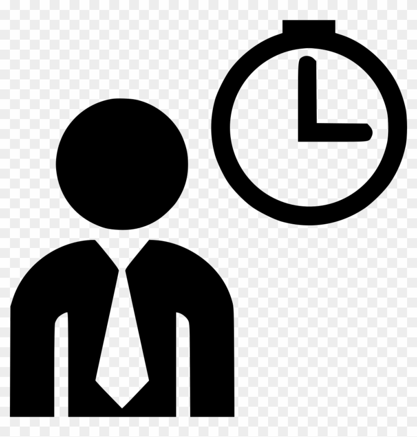 Picture Freeuse Stock Executive Man Time Png Icon Free - Person With Clock Icon Clipart #3255538