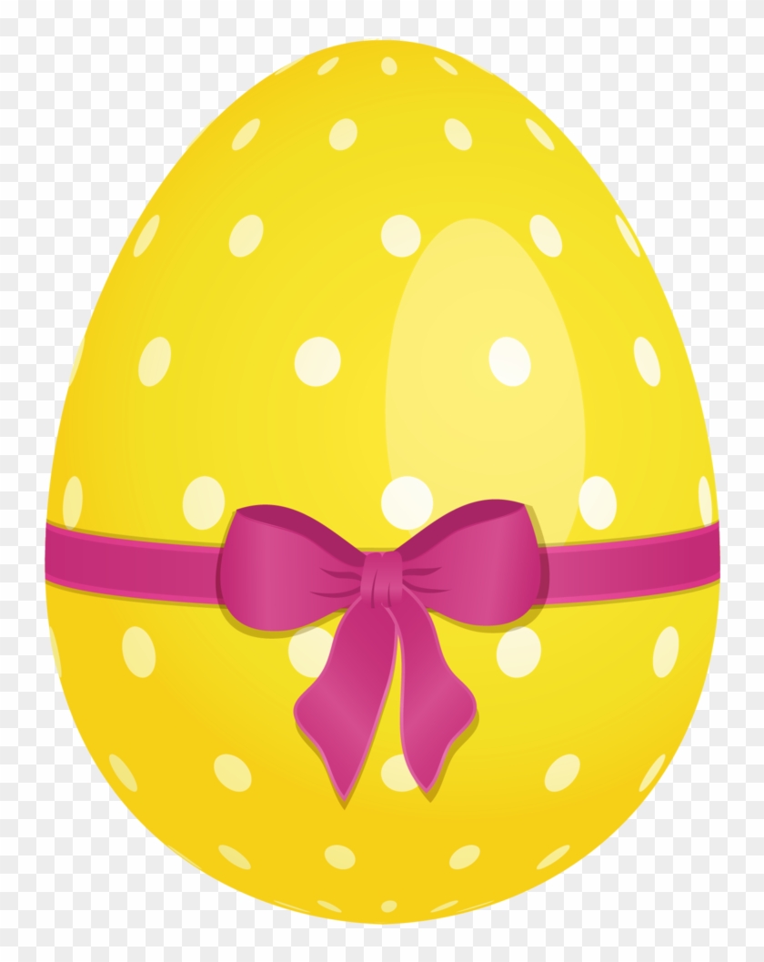 Easter Eggs Dotted Yellow Png - Transparent Easter Egg Png Clipart