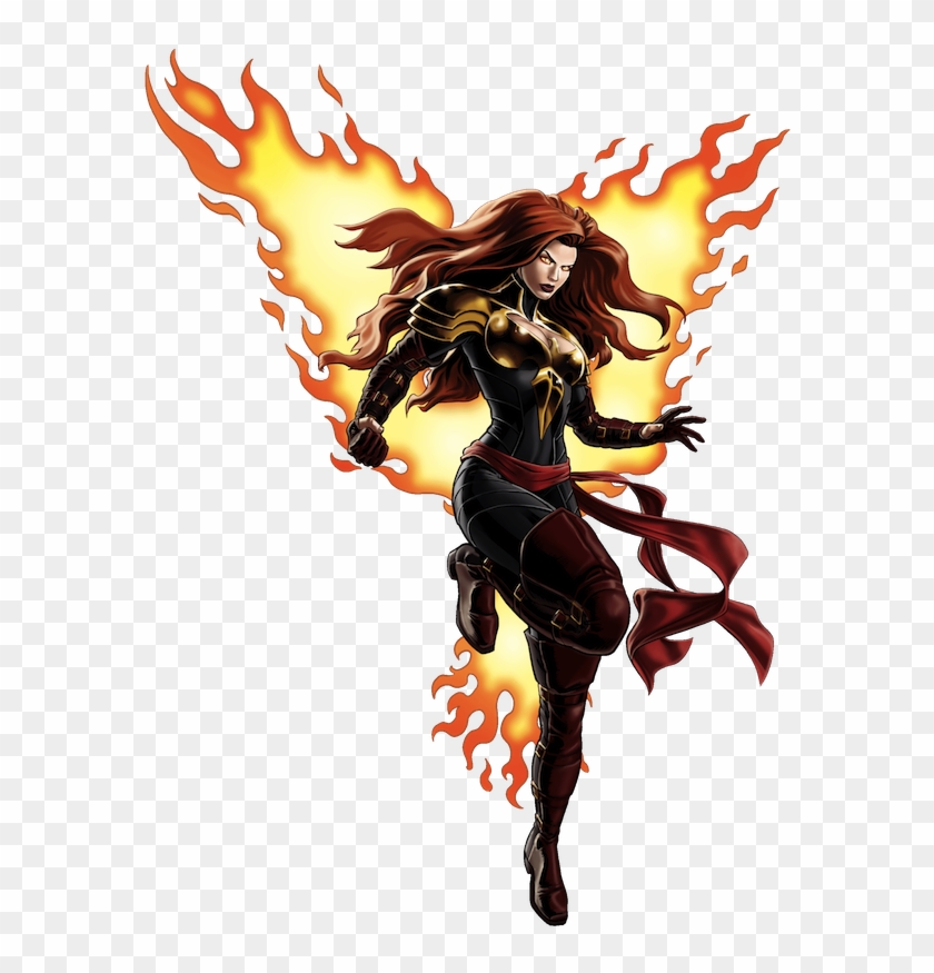 Phoenix Logo Marvel Png - Marvel Avengers Alliance Dark Phoenix Clipart