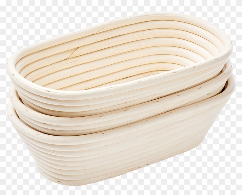 Oval Banneton Proofing Baskets - Wood Clipart