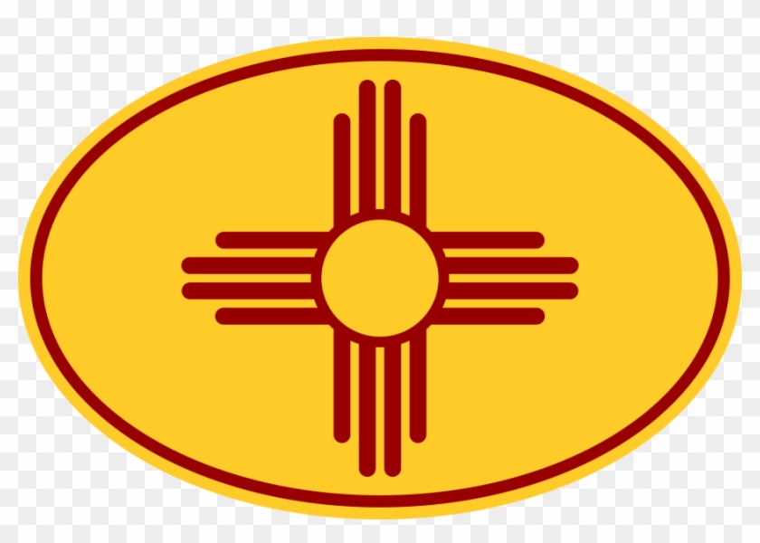 Zia Symbol Oval Decal - New Mexico Zia Symbol Clipart