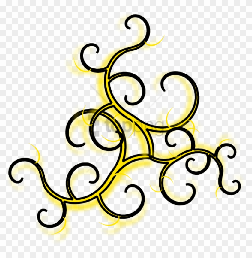 Free Png Gold Swirls Png Png Image With Transparent - Yellow And Black Swirls Clipart #3256011