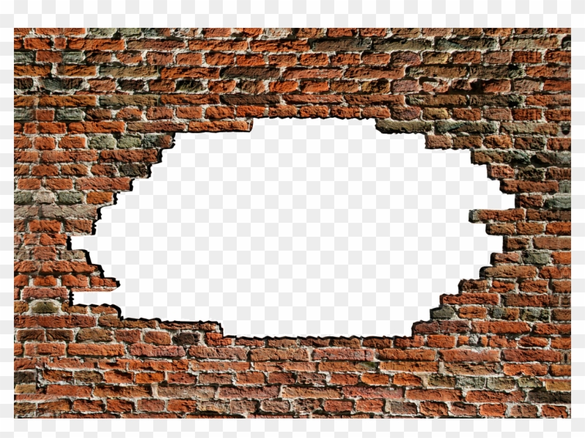 Brick Wall Hole 1 - Wall With A Hole Clipart #3256012