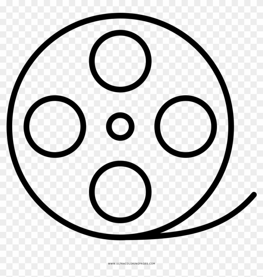 Film Reel Coloring Page - Circle Clipart