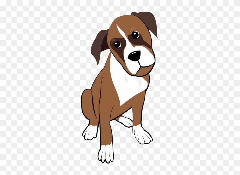 4 Boxer Puppy - Dog Catches Something Clipart