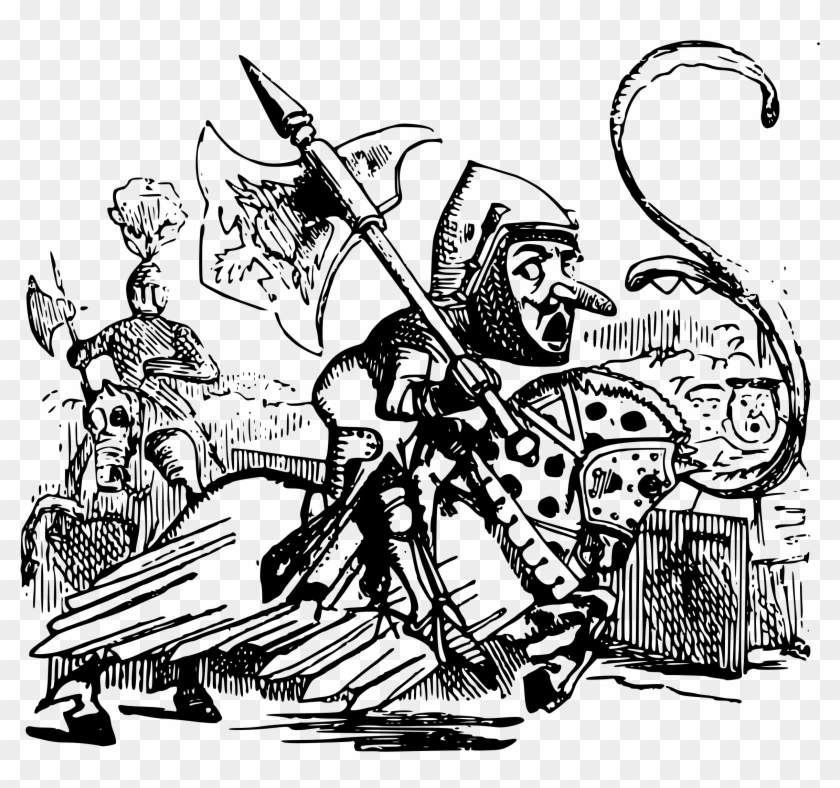 This Free Icons Png Design Of Fleeing Knight - Jousting Knight On Tricycle Clipart Transparent Png