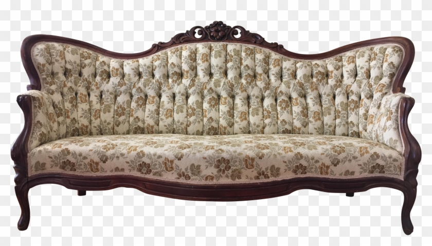 Antique Vector Couch - Camel Back Sofa Victorian Clipart