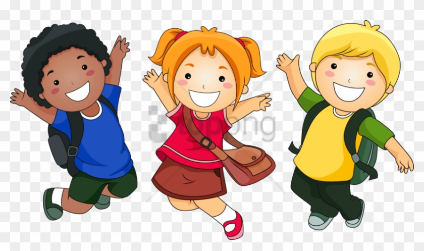 Free Png School Kids Clip Art Png Png Image With Transparent - Happy Children Cartoon