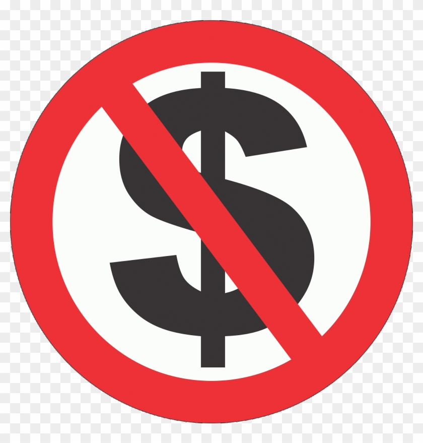 Free Clip Art No Sign - No Money Clipart - Png Download