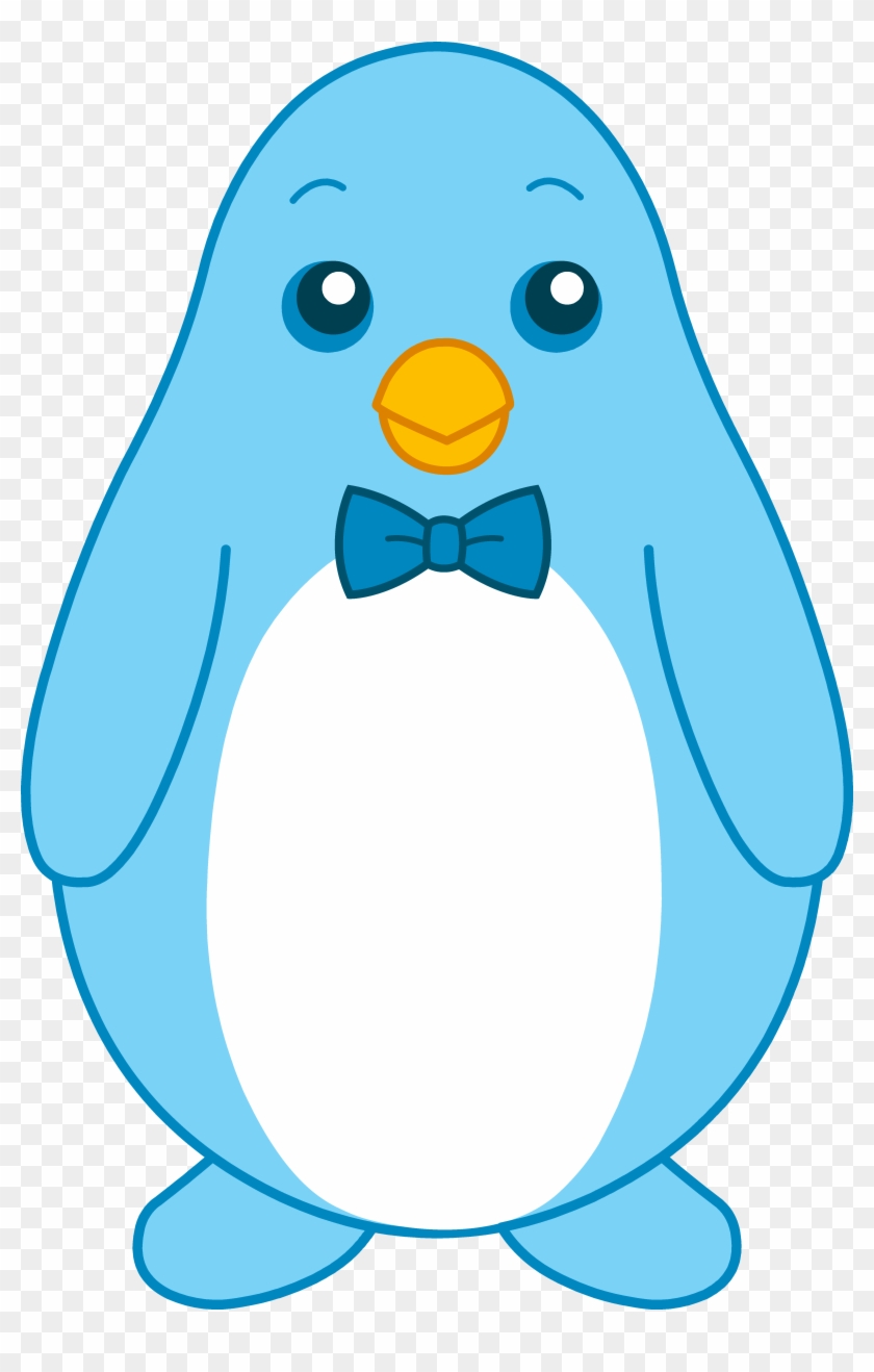 Little Blue Penguin With Bow Tie - Blue Penguin Clipart - Png Download
