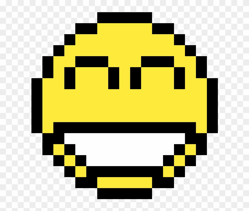 Super Happy Face - Happy Face Pixel Art Clipart #3261614