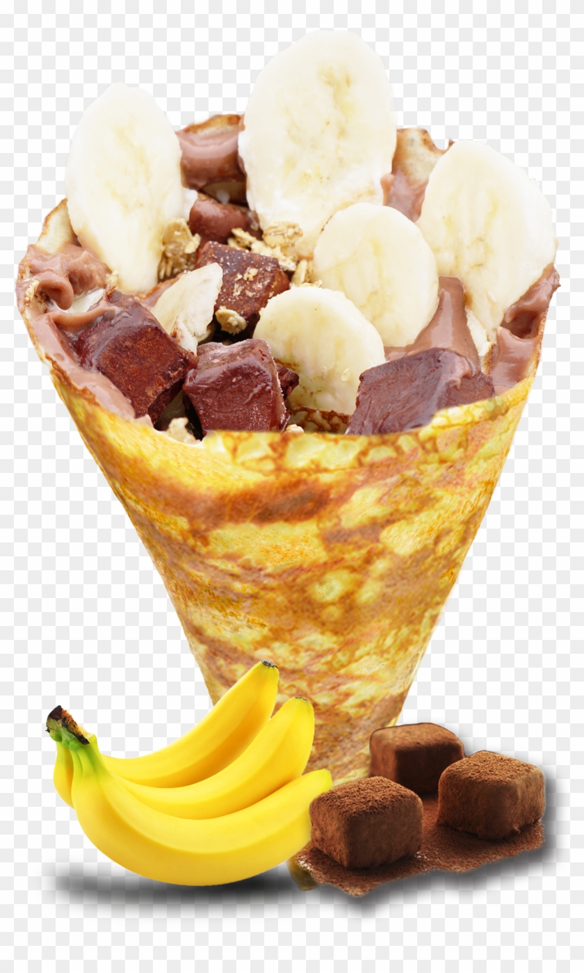 Banana Chocolate - T Swirl Crepe Clipart #3262298