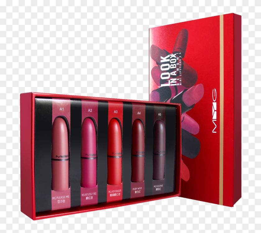 5pcs Lipsticks Set - Lipstick Gift Box Clipart #3262436