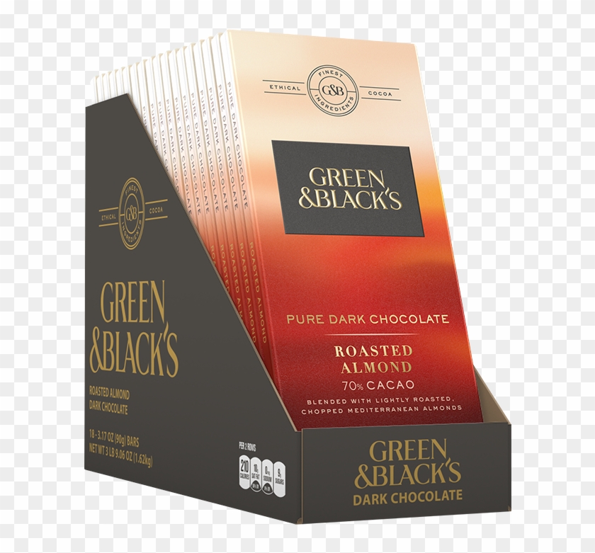 Case Of Pure Dark Chocolate Roasted Almonds Bar, 70% - Box Clipart