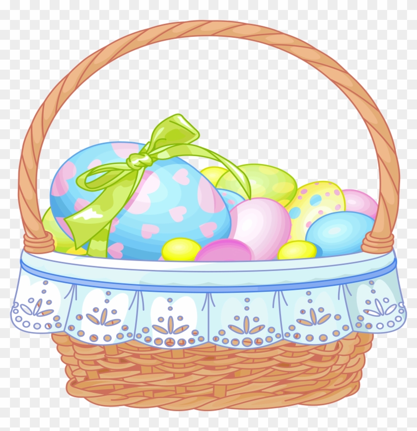 Easter Basket Bunny Png Transparent Easter Basket Bunny - Easter Eggs Transparent Background Clipart