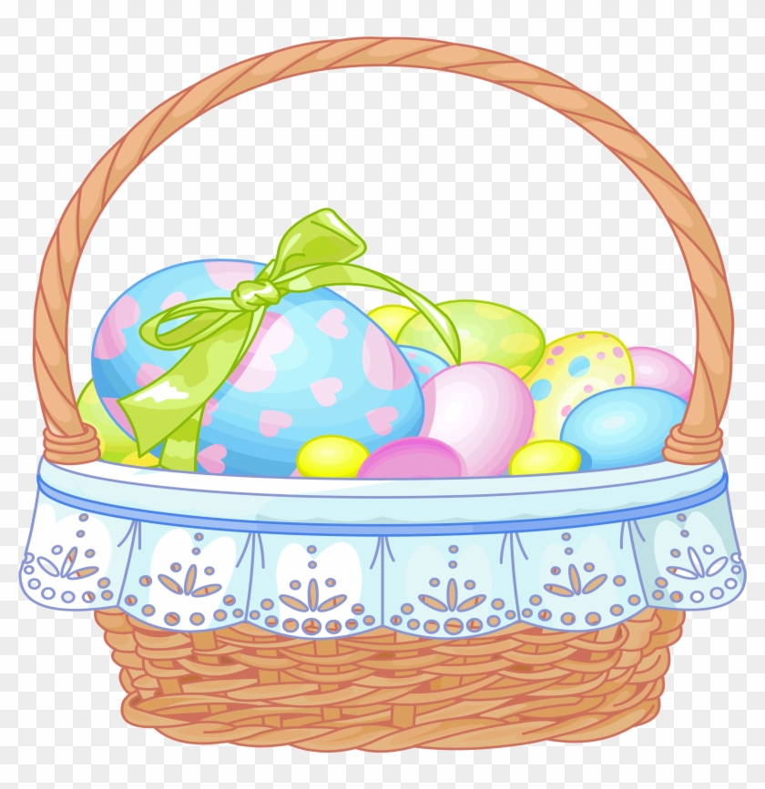 Easter Basket Bunny Png Transparent Easter Basket Bunny - Easter Eggs Transparent Background Clipart #3263441