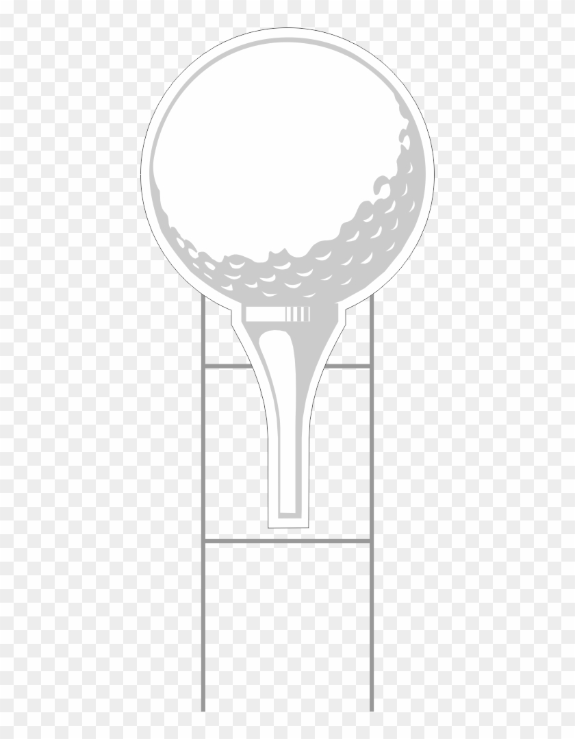 Svg Transparent Download Golf Ball On Tee Clipart - Golf Ball Yard Sign - Png Download