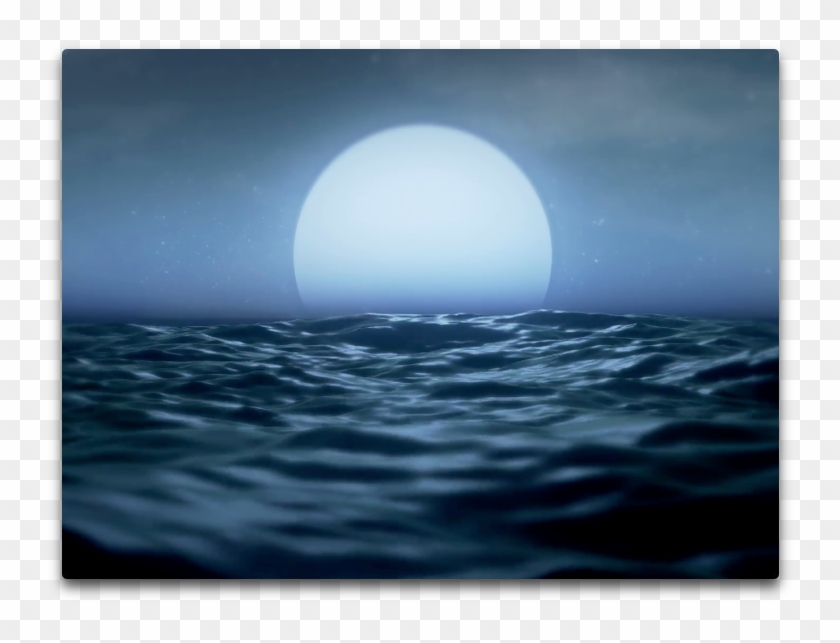 Moonrise Ocean - Sea Clipart