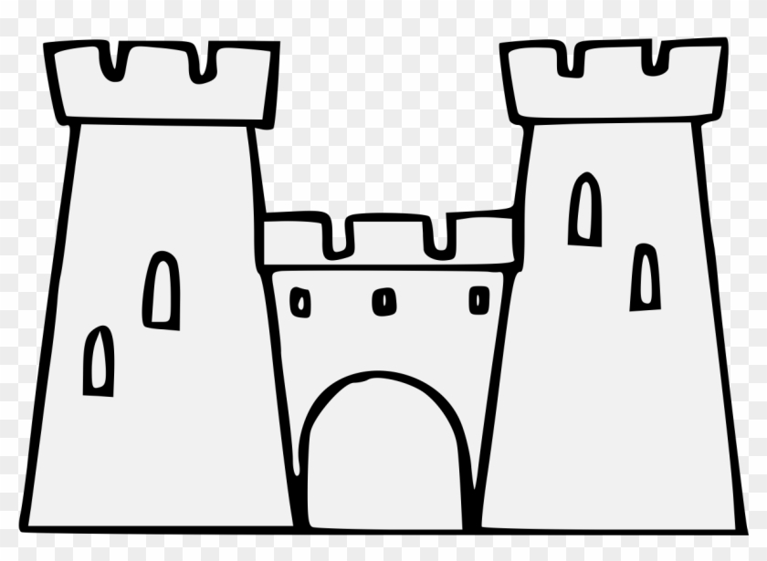 Castle - Line Art Clipart