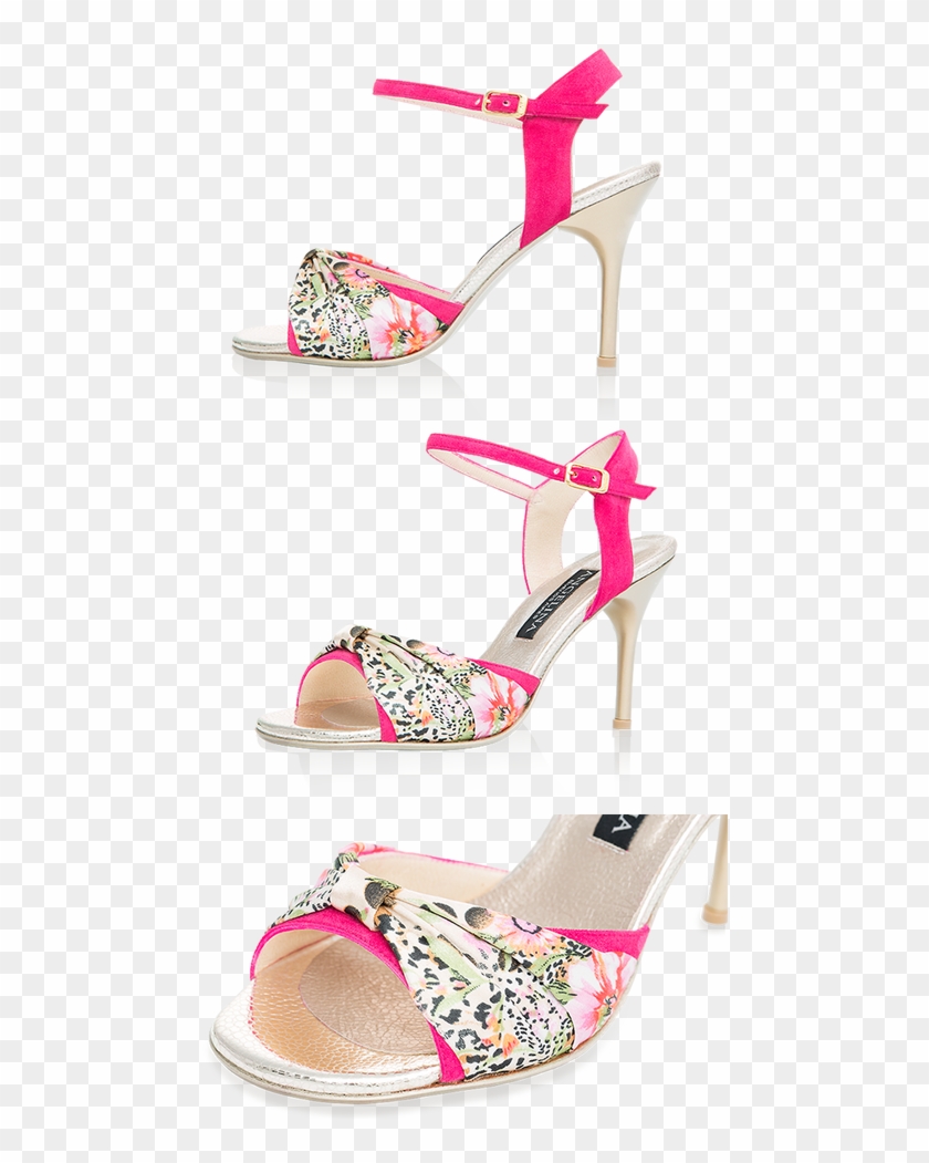 S365 430m Gamuza Fuxia X Saten Animal Flores - Basic Pump Clipart #3266124