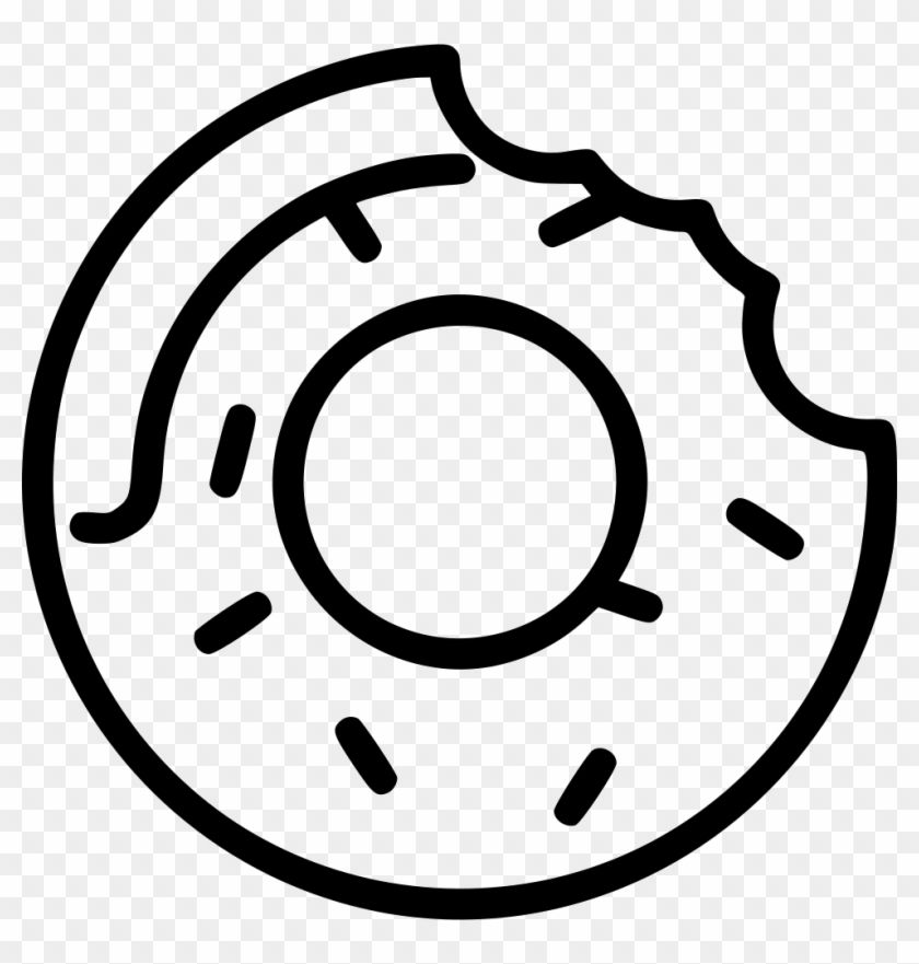 Treat Sugar Confectionery - Black And White Donut Png Clipart