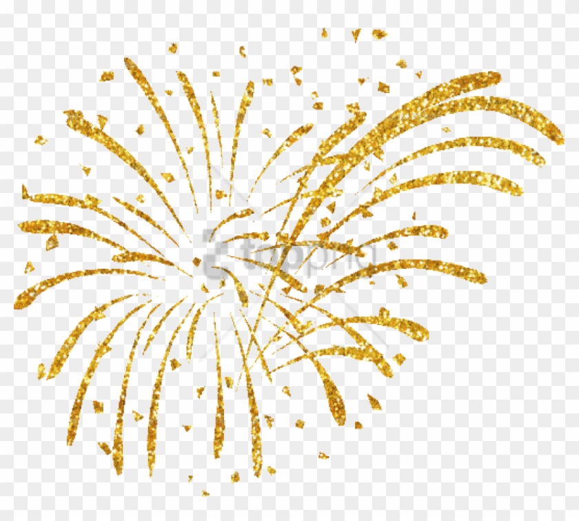 Free Png Gold Fireworks Png Png Image With Transparent - Gold New Year Clip Art #3266511