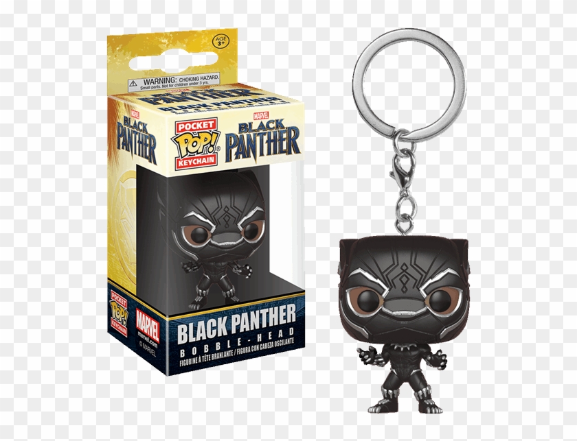 Keychains - Black Panther Pop Figure Keychain Clipart