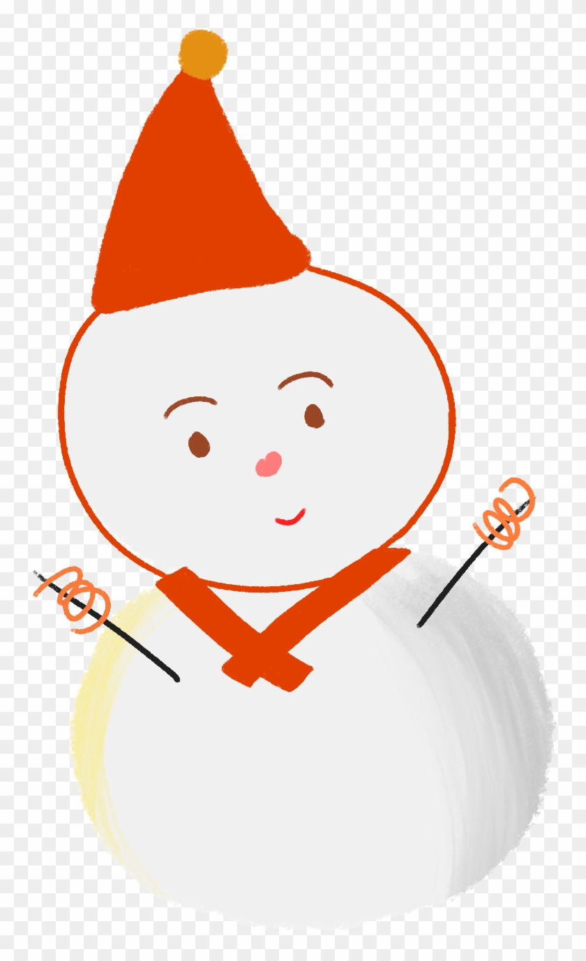 Flat Cartoon Simple Snowman Png And Psd - Cartoon Clipart