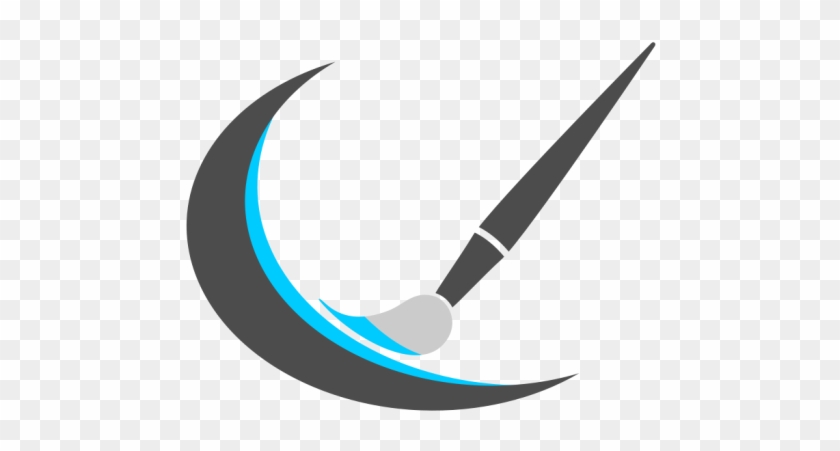 Paint Brush Clipart Logo - Crescent - Png Download #3268163