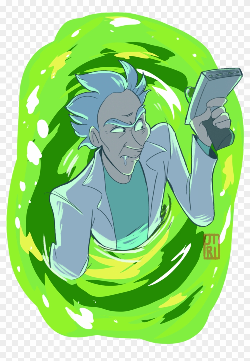 He's Thinkin With Portals Rick And Morty, Moose, Tv - Illustration Clipart #3268620