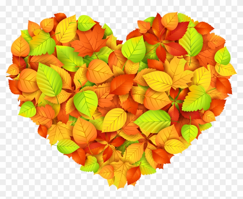 38 Autumn Leaves Png Transparent Images - Heart Of Leaves Clipart #3268869