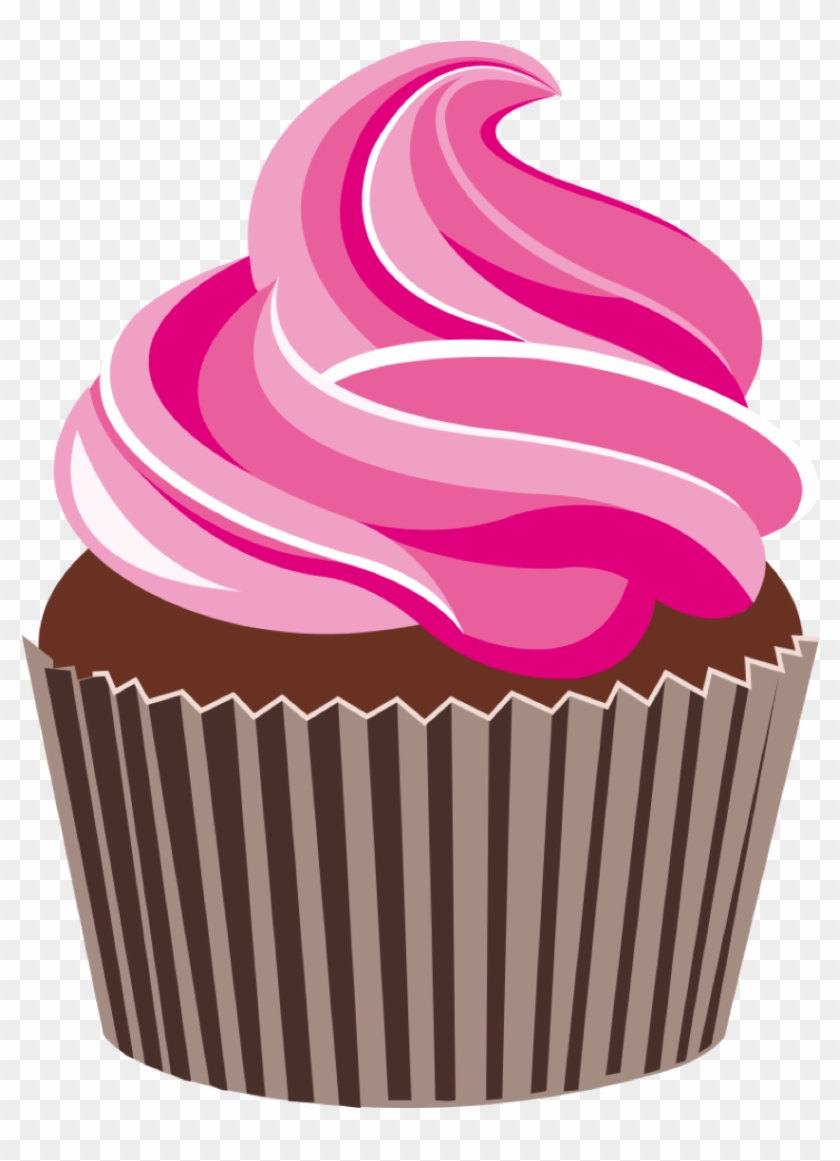 Cupcake - Cupcake Pink Frosting Png Clipart #3269234