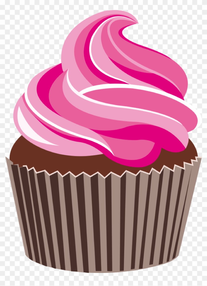 Cupcake - Cupcake Pink Frosting Png Clipart