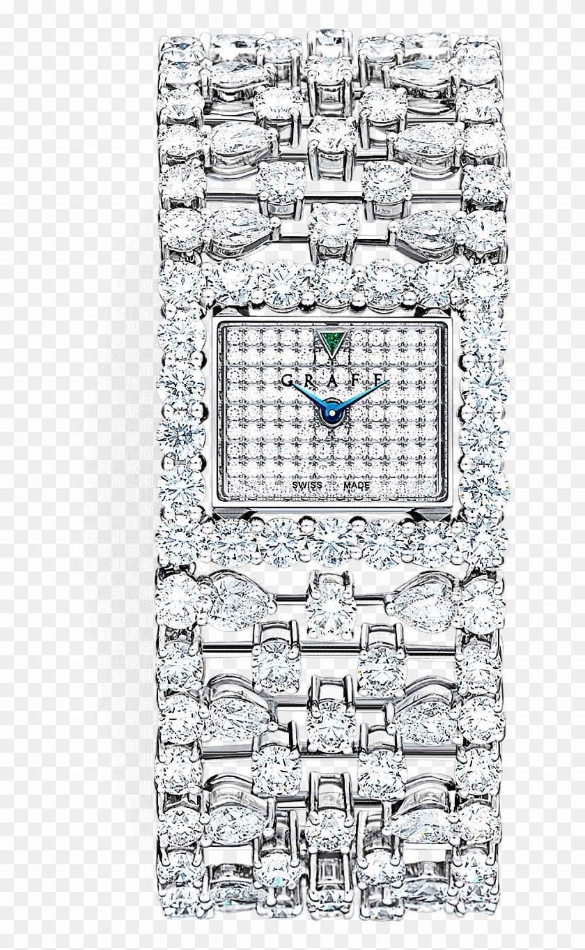 A Fully Set Lace Diamond High Jewellery Ladies Watch - Line Art Clipart #3269693