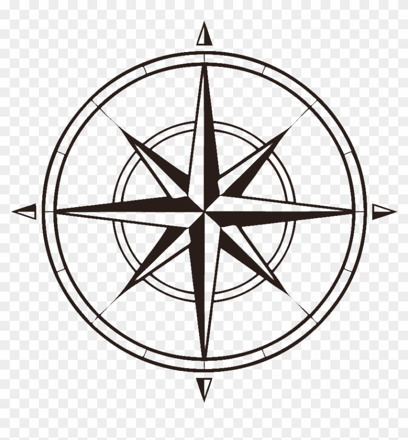Go To Image - Clipart Transparent Background Compass Rose - Png Download