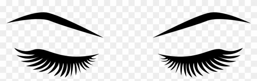 Perfect Eyebrows And Lashes With Closed Eyes Png Images - Makeup Logo Png Clipart
