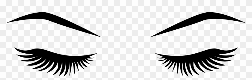 Perfect Eyebrows And Lashes With Closed Eyes Png Images - Makeup Logo Png Clipart #3270759