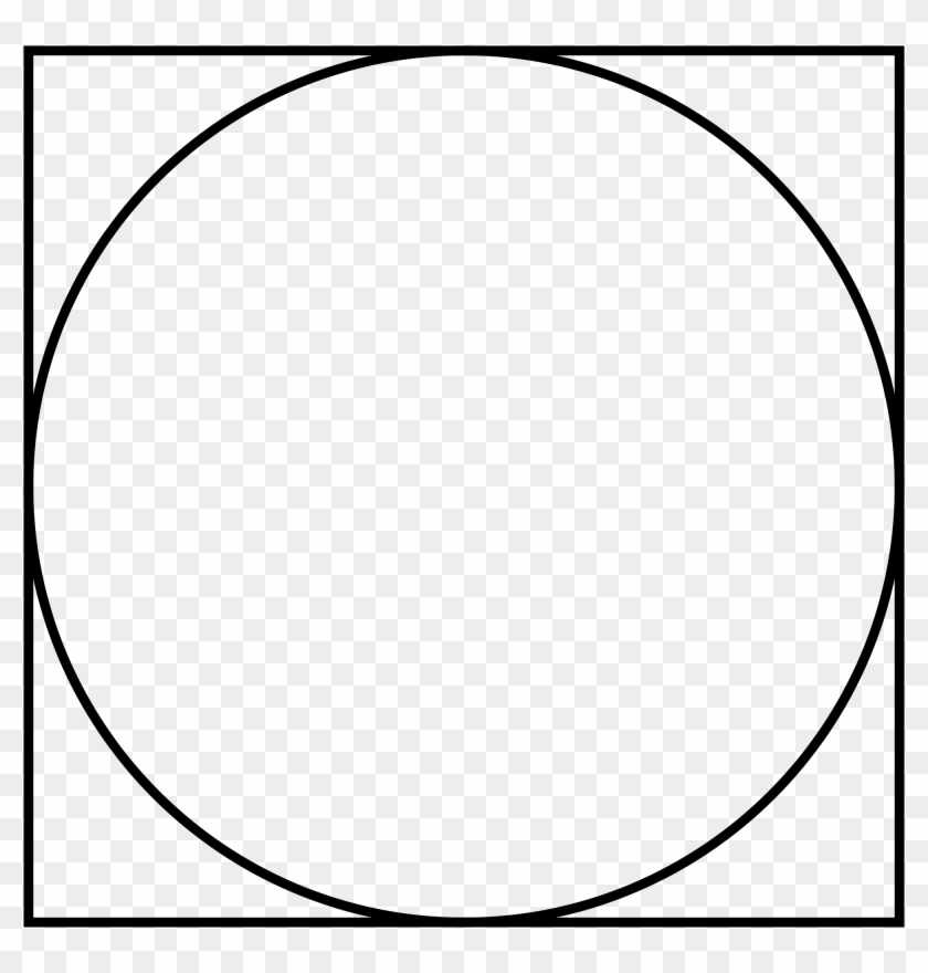 A Circle Is Inscribed In A Square Of Side Length - Circle And Square Logos Clipart