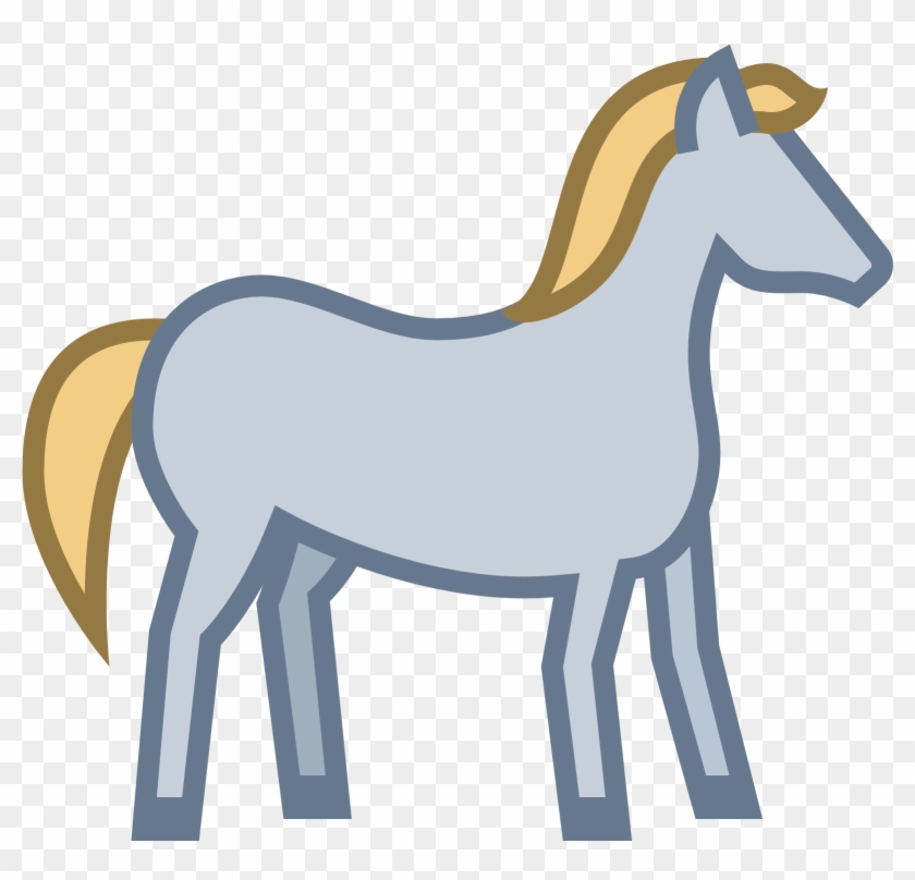 This Icon Represents A Horse - Blue Horse Clip Art - Png Download #3270887