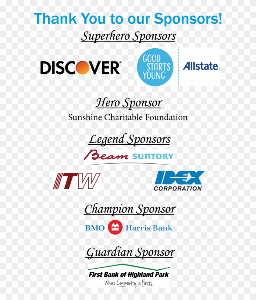 Sponsors Thank You - Credit Card Clipart