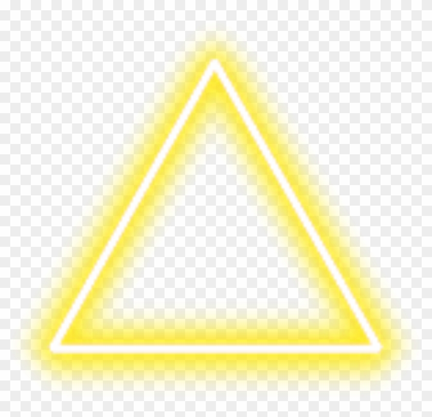Neon Triangle Border Png Yellow Freetoedit - Triangulo Neon Png Clipart #3272066