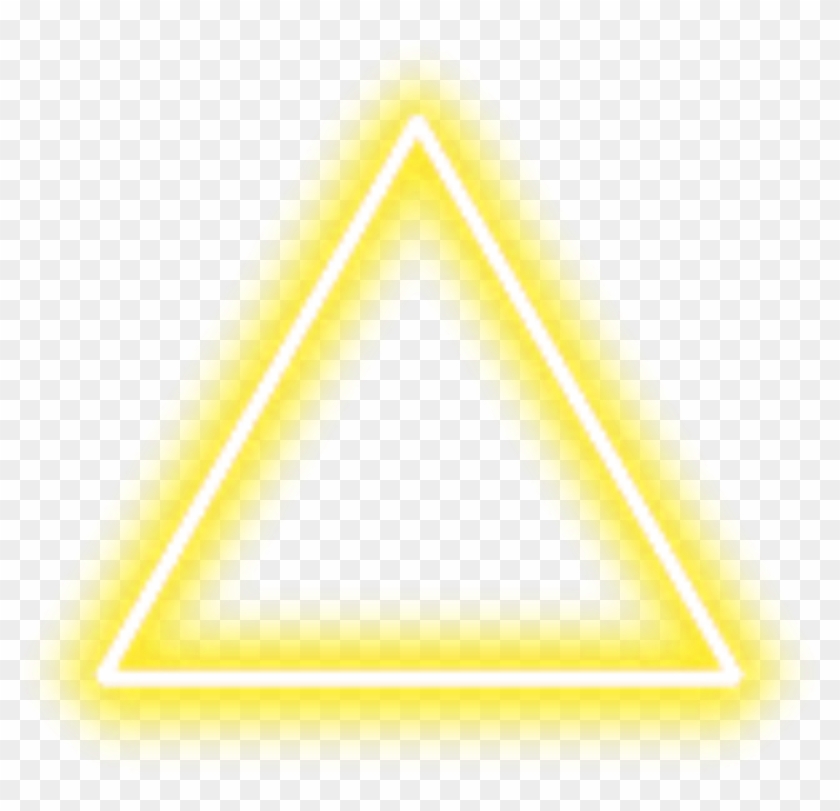 Neon Triangle Border Png Yellow Freetoedit - Triangulo Neon Png Clipart