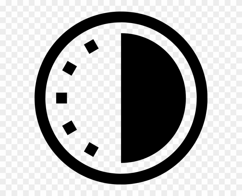 Simpleicons Business Clock Variant With Half Dark - Clock Icon Time Png Clipart