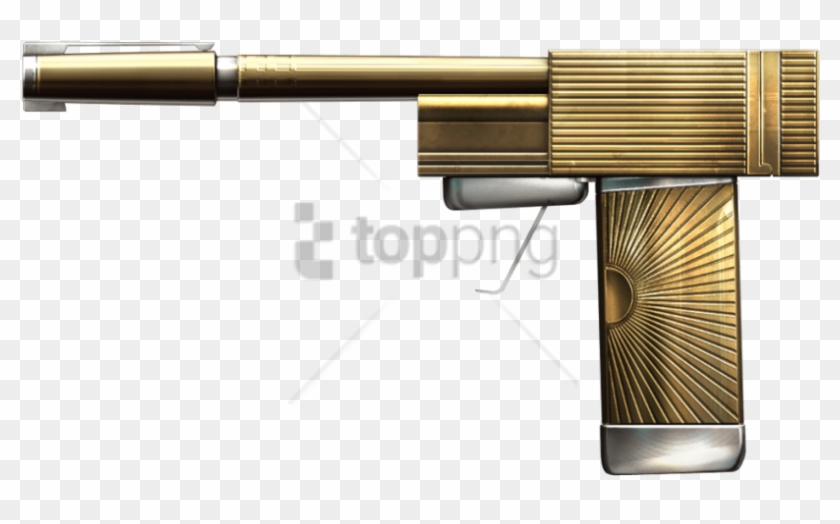 Free Png Gold Gun Png Png Image With Transparent Background - Golden Gun Png Clipart #3272326