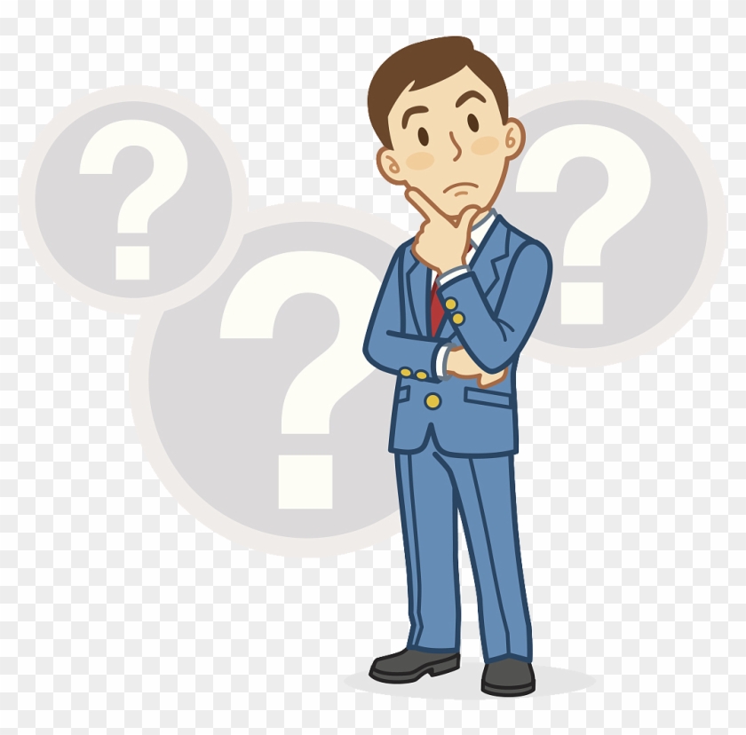 Businessperson Cartoon Thought - Man Cartoon Thinking Png Clipart